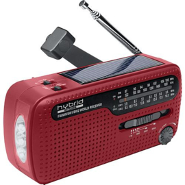 GBO multifunctionele vakantie of NOOD radio met FM / MG / SW1 / SW2 op batterij, accu, solar en dynamo