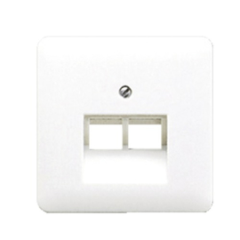 CD500 inzetplaat 2 x outlet RJ45 RAL1013 crème