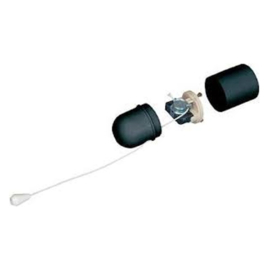 Vossloh fitting  E27 recht met trekschakelaar wit M10 x 1