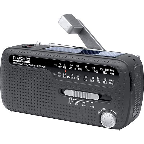 GBO multifunctionele vakantie of NOOD radio met FM / MG / SW1 / SW2 op batterij, accu, solar en dynamo