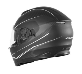 Helm Jopa Drifter matt  zwart / wit met zonne vizier