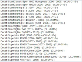 Koppelings slaaf cilinder Oberon Ducati CLU 0116