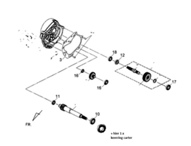 Revisie set voor eindaandrijving Sym Orbit 2 lagers keerringen olie en pakking