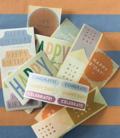 Sticker mix – Verjaardag – 24 vrolijke stickers voor het inpakken van cadeaus | FSC®