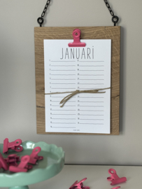 VERJAARDAGS KALENDER  (hanger met ketting)