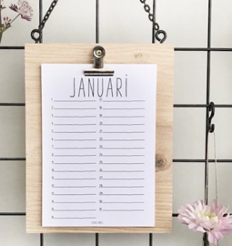 VERJAARDAGS KALENDER  (hanger met ketting)