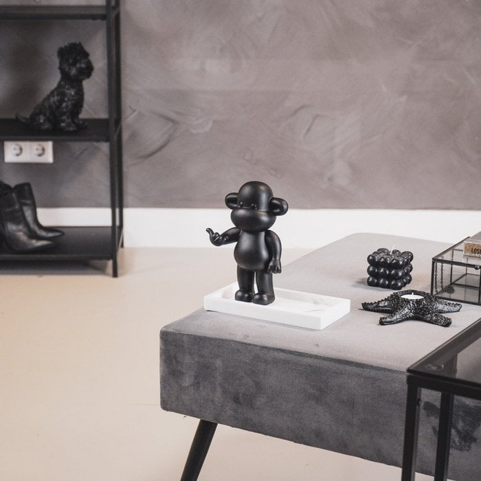 PRE-ORDER: Ornament 'the legend' aap, zwart