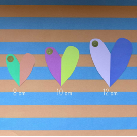 Cadeaulabel hart diverse afmetingen