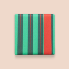 Cadeaupapier dubbelzijdig - Kerst - Streep groen/rood - 3 meter per rol