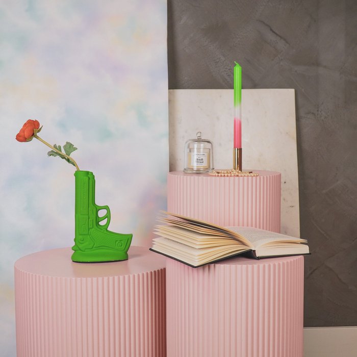 PRE-ORDER: Dipdye kaarsen set 4, roze/wit/groen