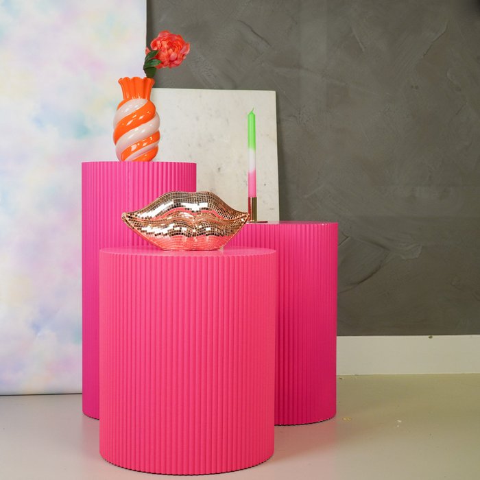 PRE-ORDER: Dipdye kaarsen set 4, roze/wit/groen
