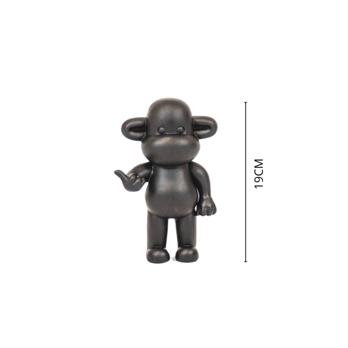 PRE-ORDER: Ornament 'the legend' aap, zwart