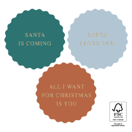 STICKERS  - Santa is coming 24 st.