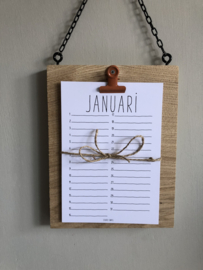 VERJAARDAGS KALENDER  (hanger met ketting)