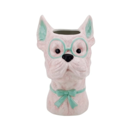 Vaas hond, roze/mint groen