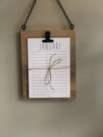 VERJAARDAGS KALENDER  (hanger met ketting)