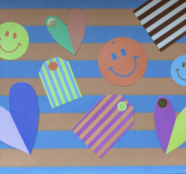 Cadeaulabel smiley diverse afmetingen