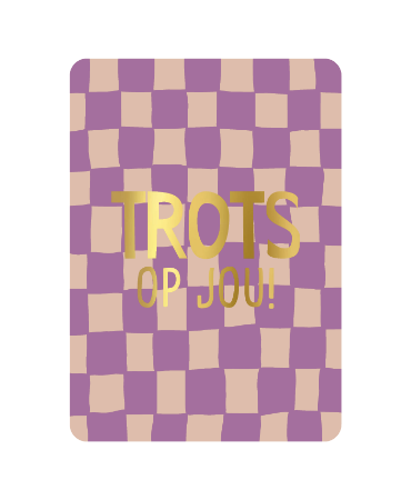 Handdraw grid, paars/roze + trots op jou