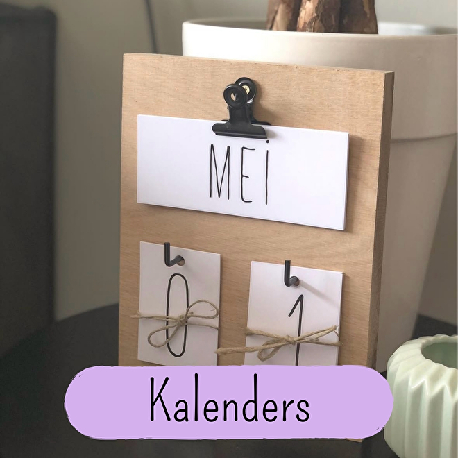 Unieke kalender eikenhout online