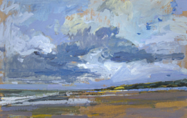 Lucht boven Domburg strand