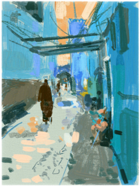 Straat in Marrakesh