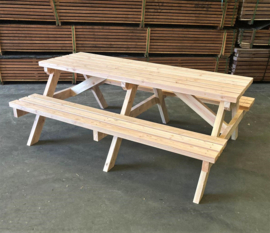 Grote Douglas houten Picknicktafel 6 tot 8 personen Maat L