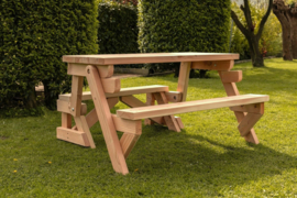 Douglas bank en tafel 2 in 1 Dicht Tafelblad Model XXS 1 tot 2 personen