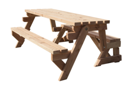 Inklapbare picknicktafel Douglas hout Seth (2 tot 4 personen)