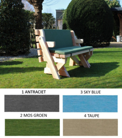 Kussenset Bodhi inklapbare picknicktafel (3-delig)