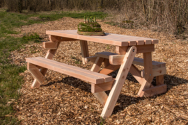 Inklapbare picknicktafel Douglas hout Seth (2 tot 4 personen)
