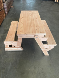 Inklapbare picknicktafel Douglas hout Dicht Lars (3 tot 6 personen)