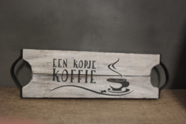 Dienblad een kopje koffie