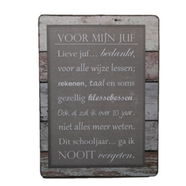 Voor mijn juf