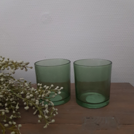 Waxineglas groen doorschijnend