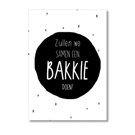 Zullen we samen bakkie doen || ansichtkaart || Miek in Vorm