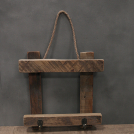 Hanger hout met 2 haken