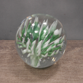 Ornament flower glas groen