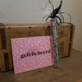 Cadeautje verjaardag || kaart | zeepjes in fles