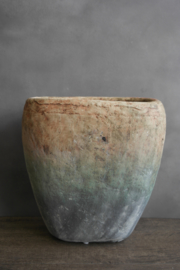Cement ovaal pot Weathered