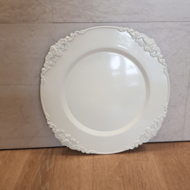 Crème bord met sierrand || 31 cm