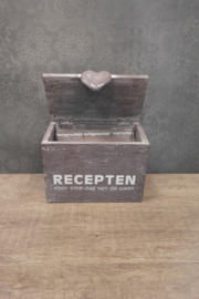 Receptenbox 18 cm taup