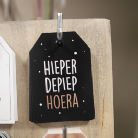 Cadeaukaartje hiep hiep hoera