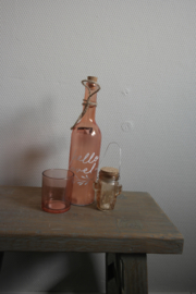 Glazen fles || Hello lovely || Oranje- roze || Met verlichting