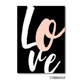 Love || ansichtkaart || Miek in Vorm