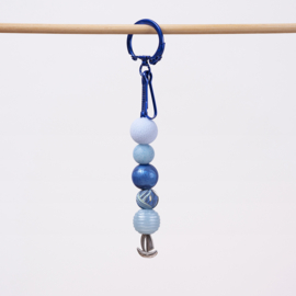 Sleutelhanger blauw met bootje