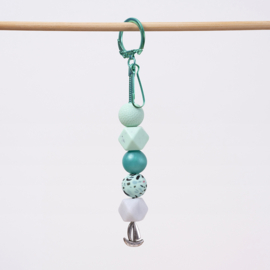 Sleutelhanger groen / mint met bootje