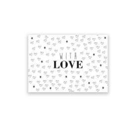 With love - kaart + envelop