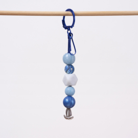 Sleutelhanger blauw met bootje