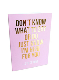 Lots of love - kaart + envelop