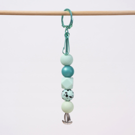 Sleutelhanger groen / mint met bootje